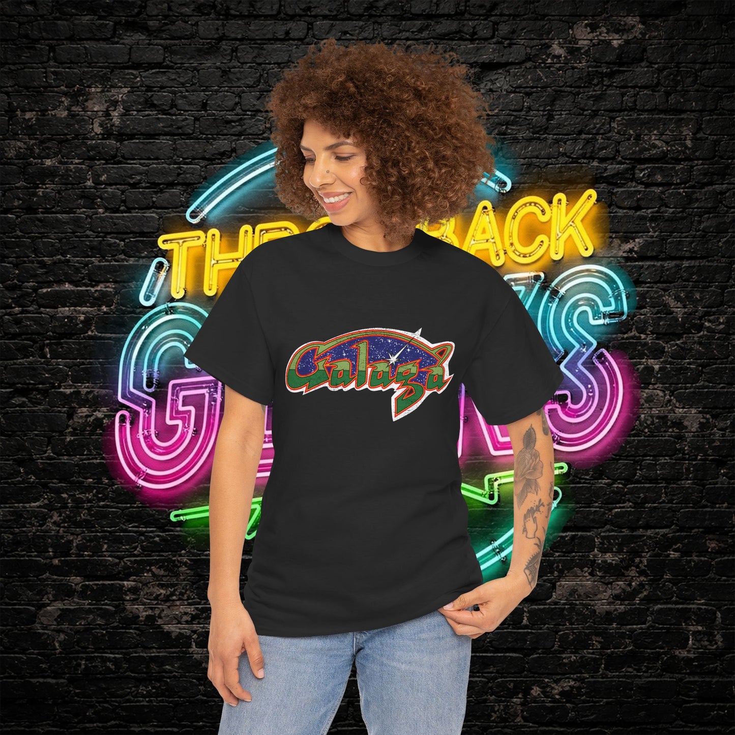 Galaga Game T-Shirt | Retro Arcade Gamer Tee | Classic Space Shooter Shirt