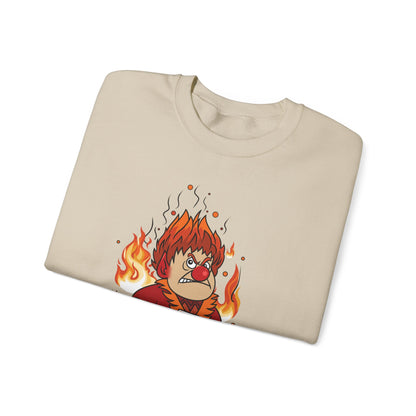 Heat Miser I'm Too Much Sweatshirt | Retro Christmas Movie Inspired Crewneck | A Year Without a Santa Claus Fan Art