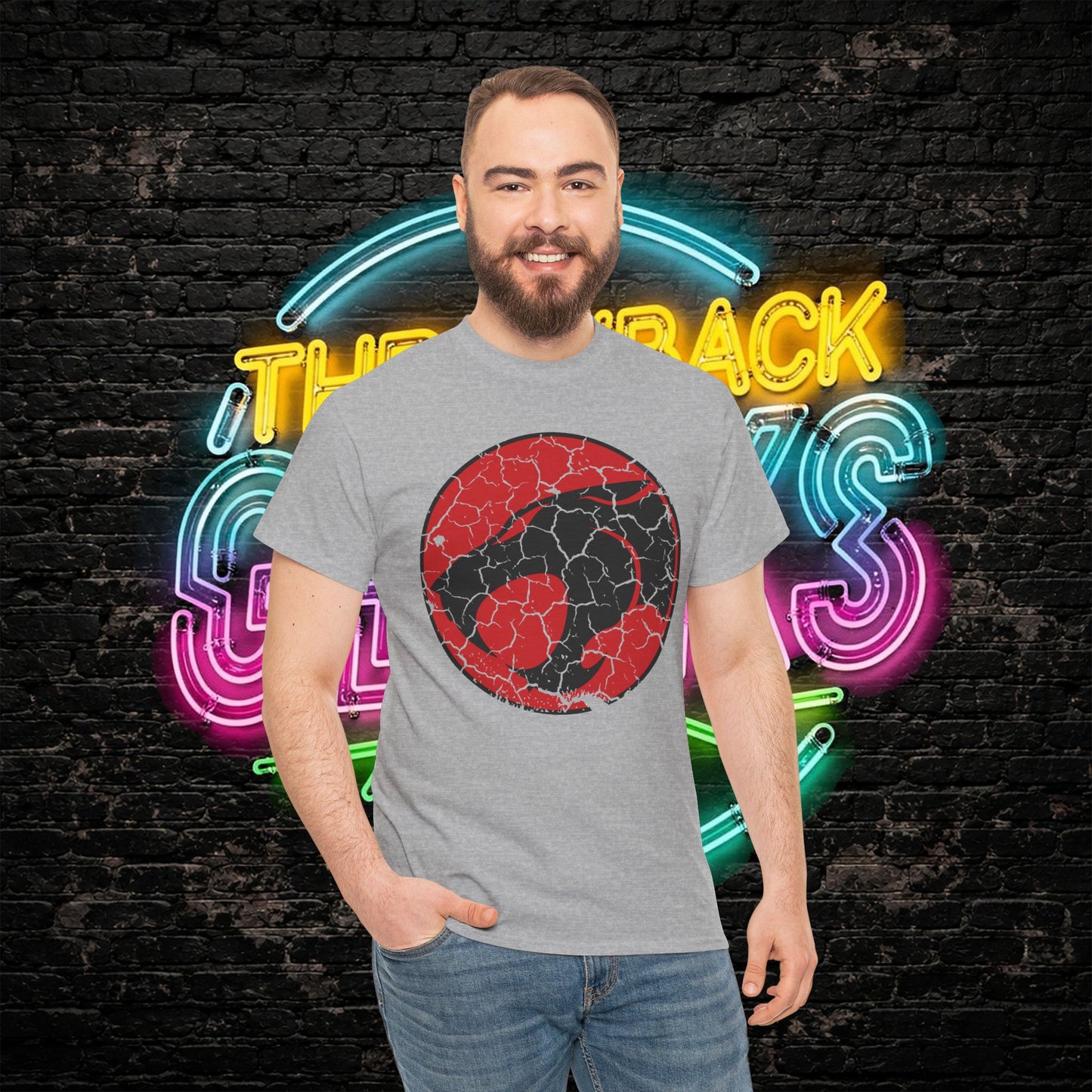 Distressed Vintage ThunderCats T-Shirt | Retro 80s Cartoon Tee | Unisex Heavy Cotton Shirt | Gift for 80s Fans