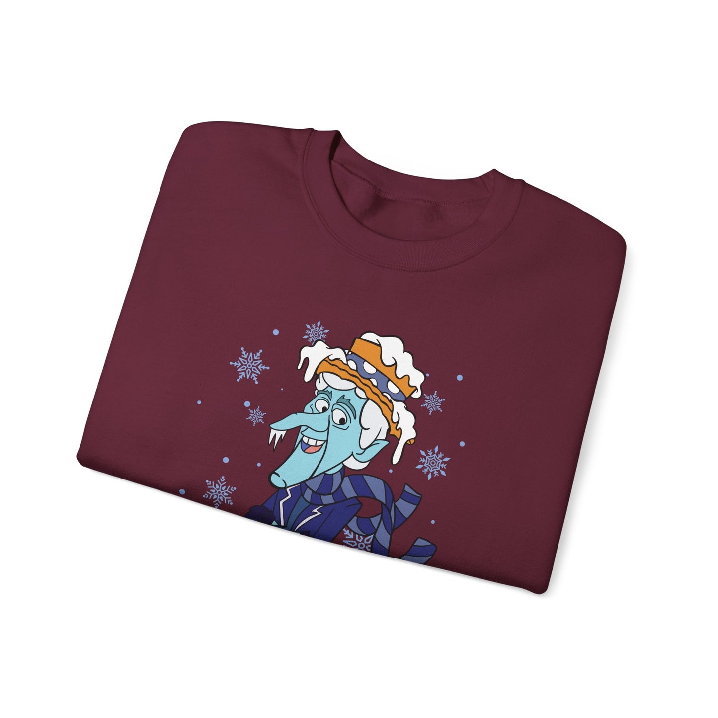 Snow Miser I'm Too Much Sweatshirt | Retro Christmas Movie Inspired Crewneck | A Year Without a Santa Claus Fan Art