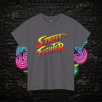 Street Fighter Inspired T-Shirt | Retro Arcade Fighter Graphic Tee | 80s 90s Video Game Shirt for Gamers & Fighting Game Fans