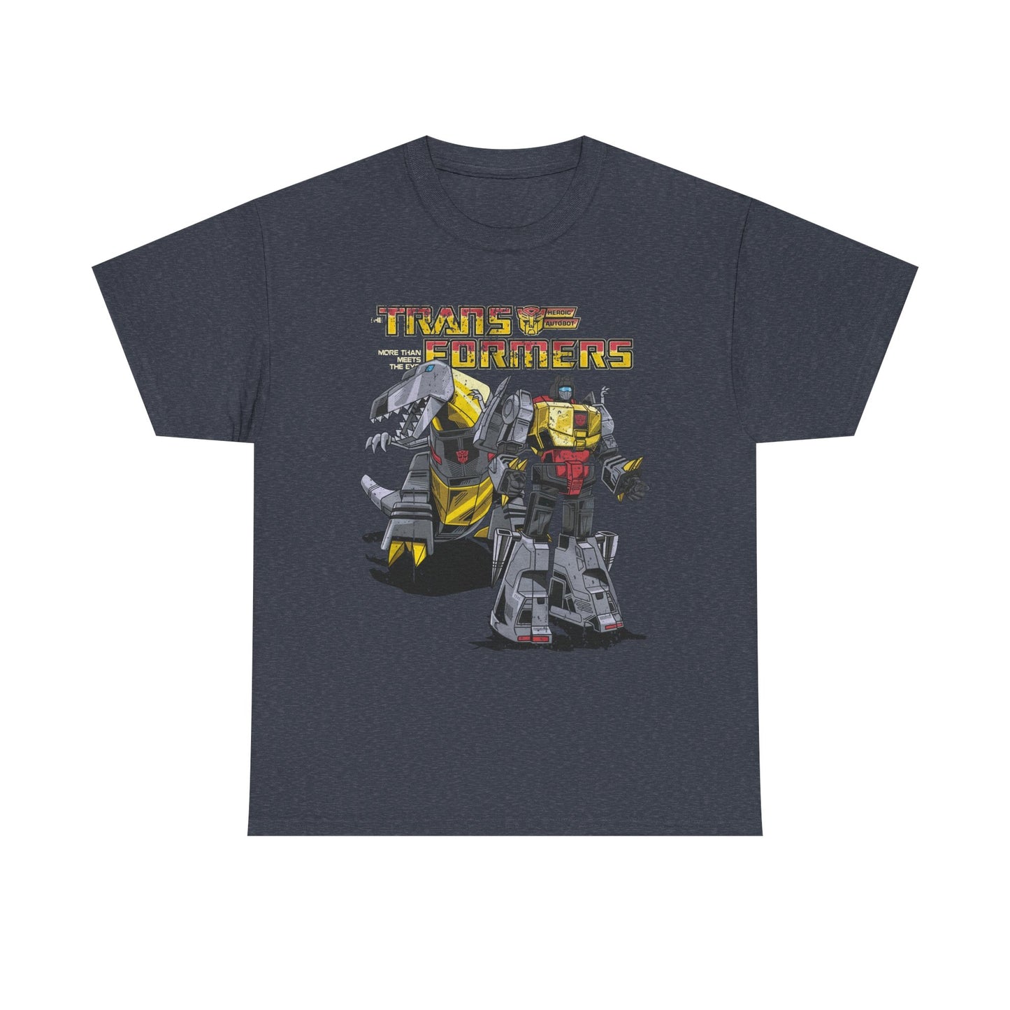 Vintage Transformers Parody T Shirt | Retro Mech Bots Distressed Tee | 80s Cartoon Robot Graphic Shirt