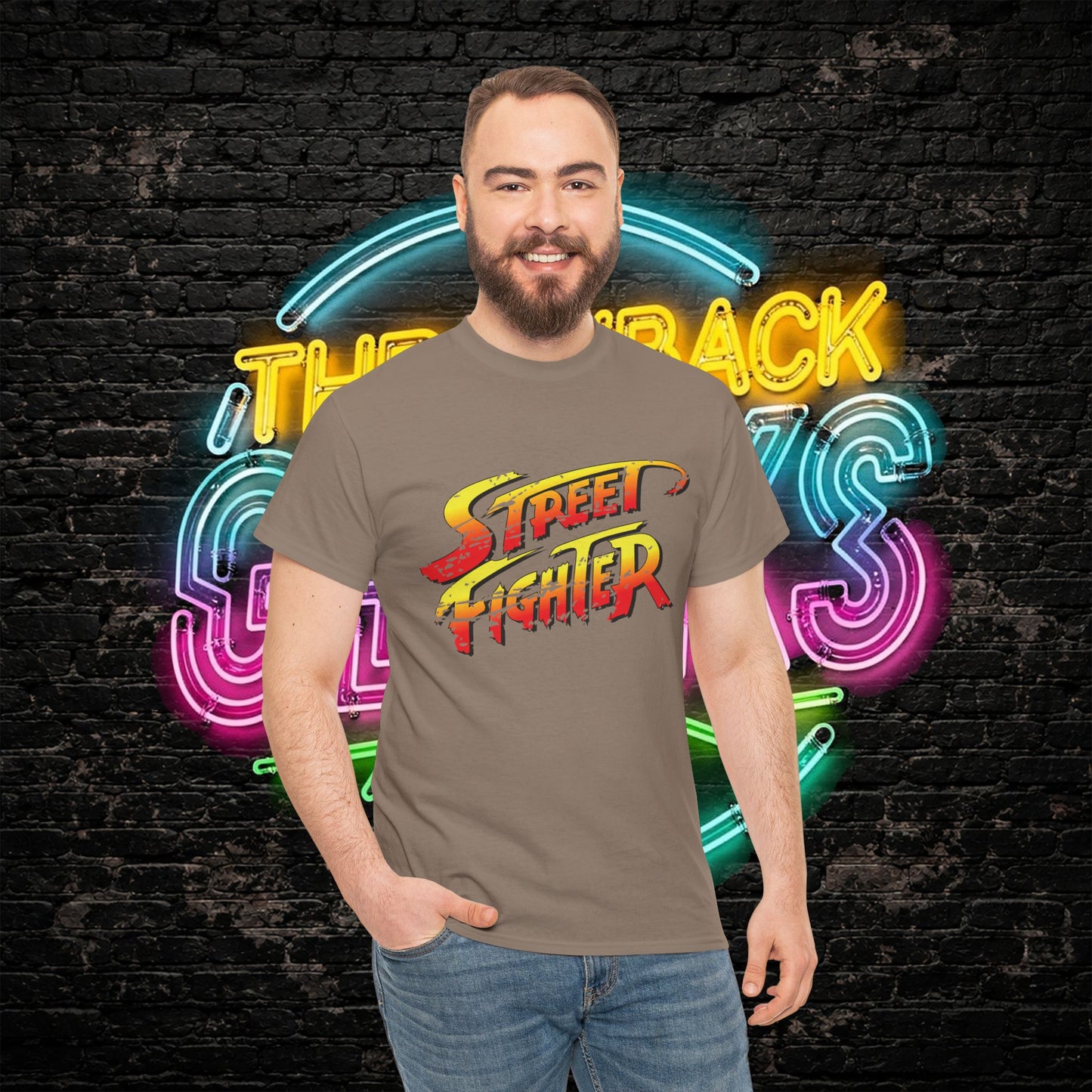 Street Fighter Inspired T-Shirt | Retro Arcade Fighter Graphic Tee | 80s 90s Video Game Shirt for Gamers & Fighting Game Fans