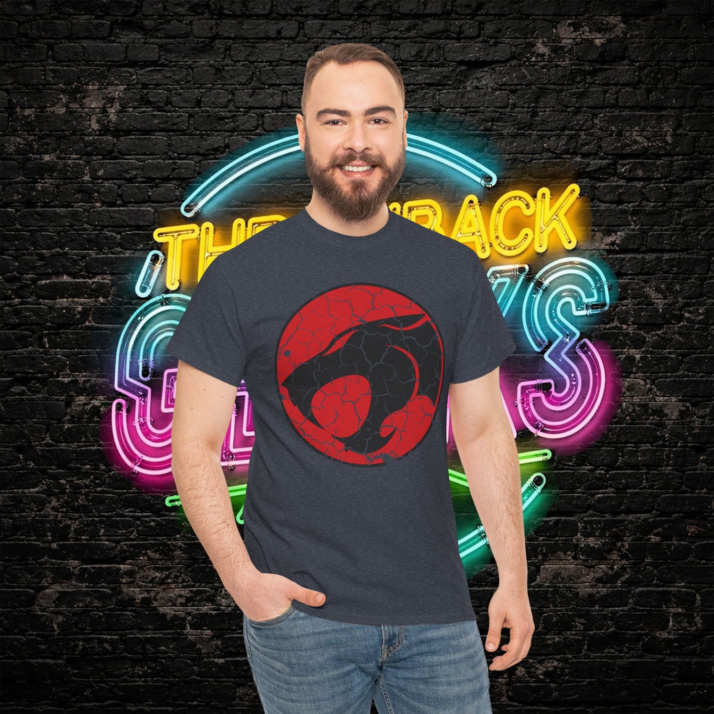 Distressed Vintage ThunderCats T-Shirt | Retro 80s Cartoon Tee | Unisex Heavy Cotton Shirt | Gift for 80s Fans