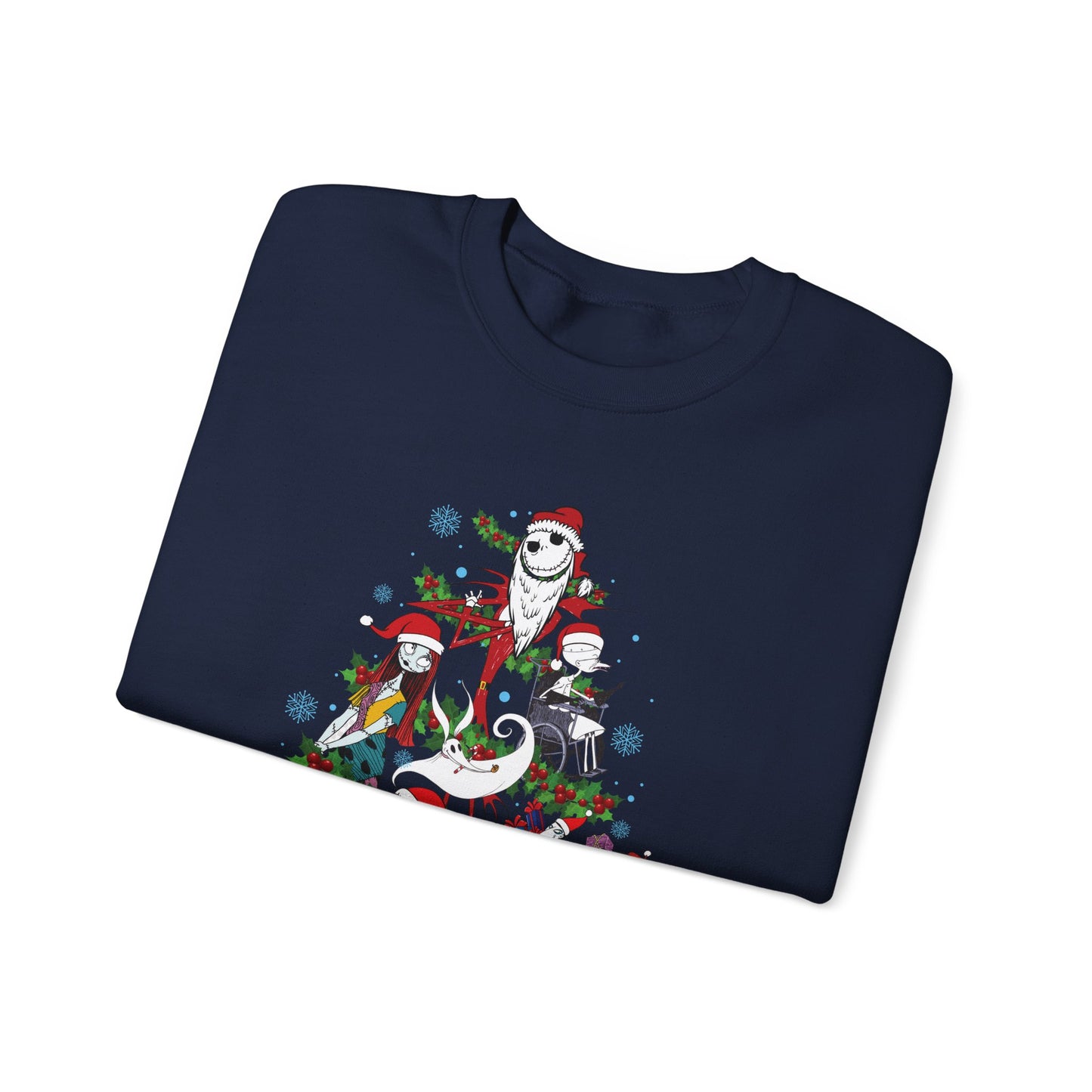 Nightmare Before Christmas Tree Sweatshirt | Jack Sally Zero Oogie Inspired Ugly Christmas Sweater | Spooky Holiday Top