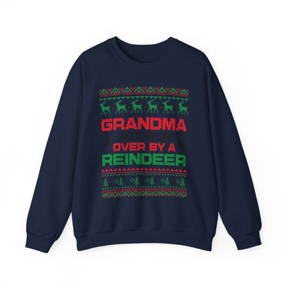 Grandma Got Run Over By A Reindeer Sweatshirt | Funny Christmas Song Ugly Sweater | Retro Holiday Crewneck