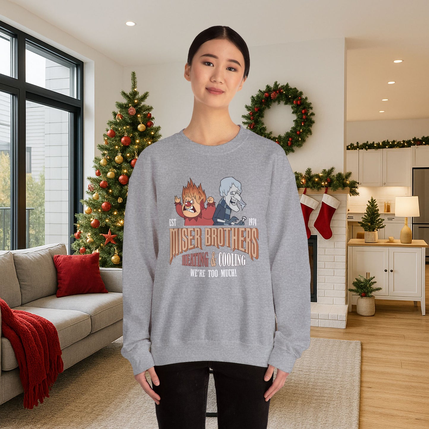 Copy of Heat Miser I'm Too Much Sweatshirt | Retro Christmas Movie Inspired Crewneck | A Year Without a Santa Claus Fan Art