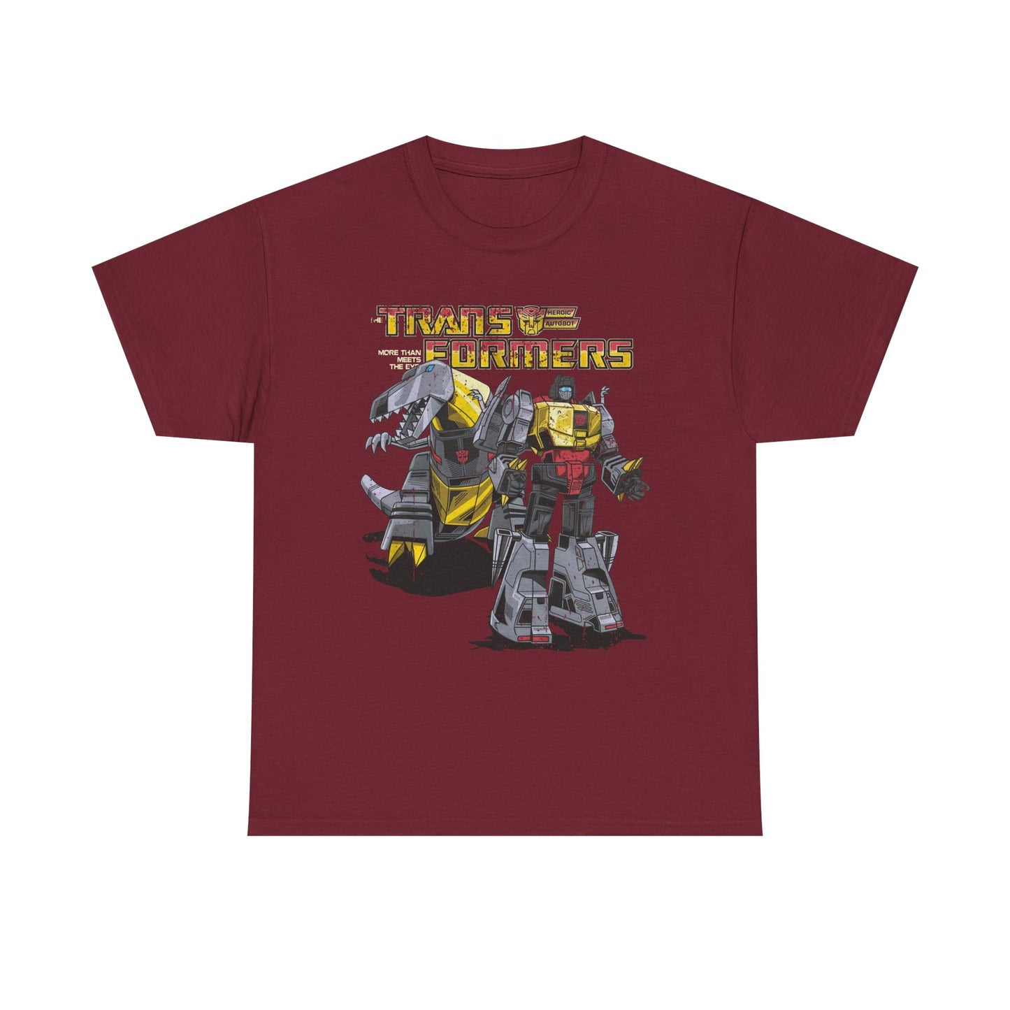 Vintage Transformers Parody T Shirt | Retro Mech Bots Distressed Tee | 80s Cartoon Robot Graphic Shirt