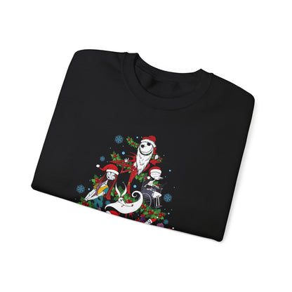 Nightmare Before Christmas Tree Sweatshirt | Jack Sally Zero Oogie Inspired Ugly Christmas Sweater | Spooky Holiday Top