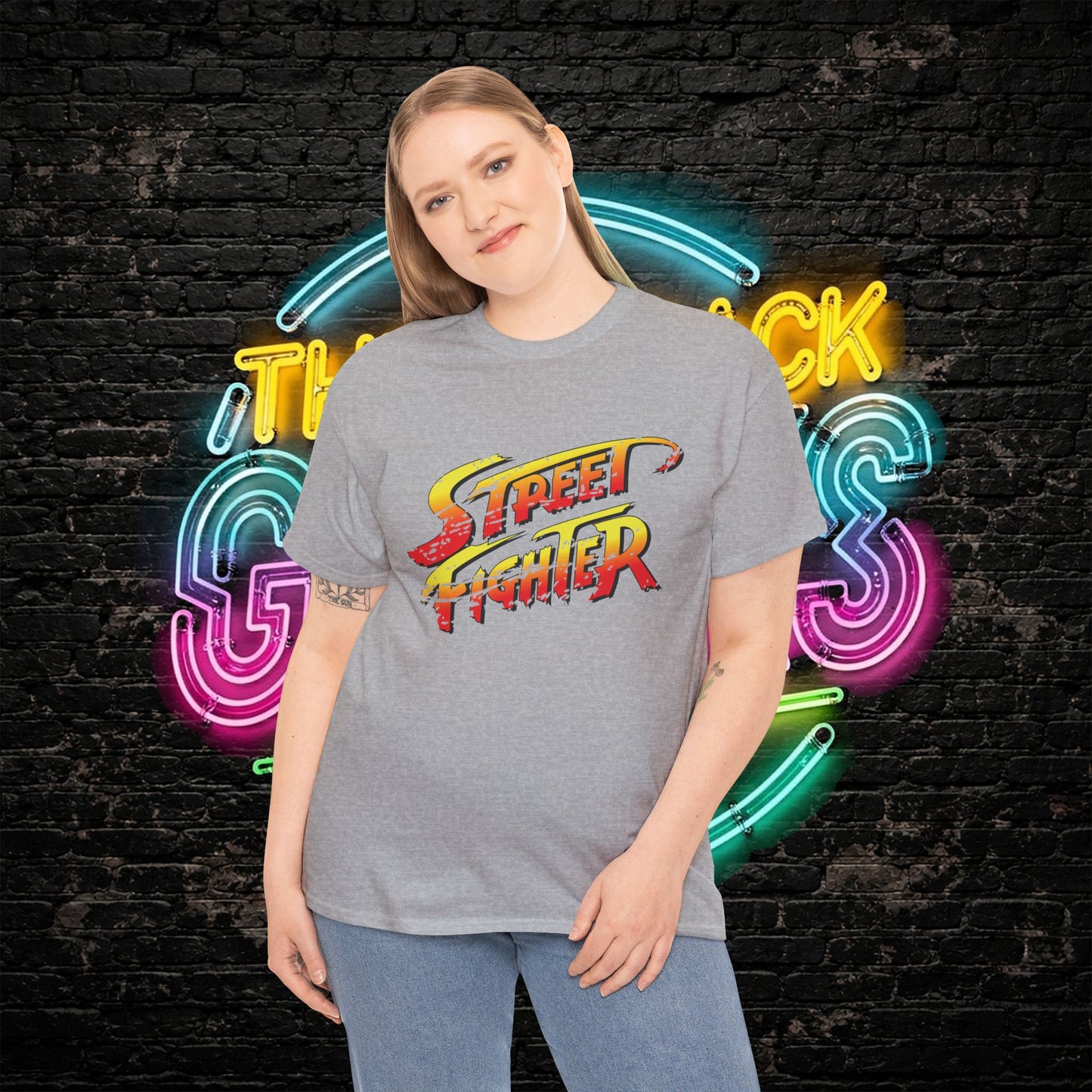 Street Fighter Inspired T-Shirt | Retro Arcade Fighter Graphic Tee | 80s 90s Video Game Shirt for Gamers & Fighting Game Fans