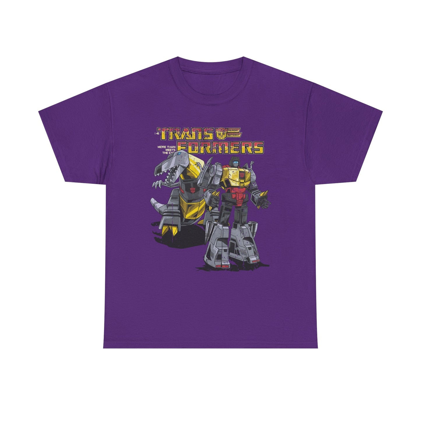 Vintage Transformers Parody T Shirt | Retro Mech Bots Distressed Tee | 80s Cartoon Robot Graphic Shirt