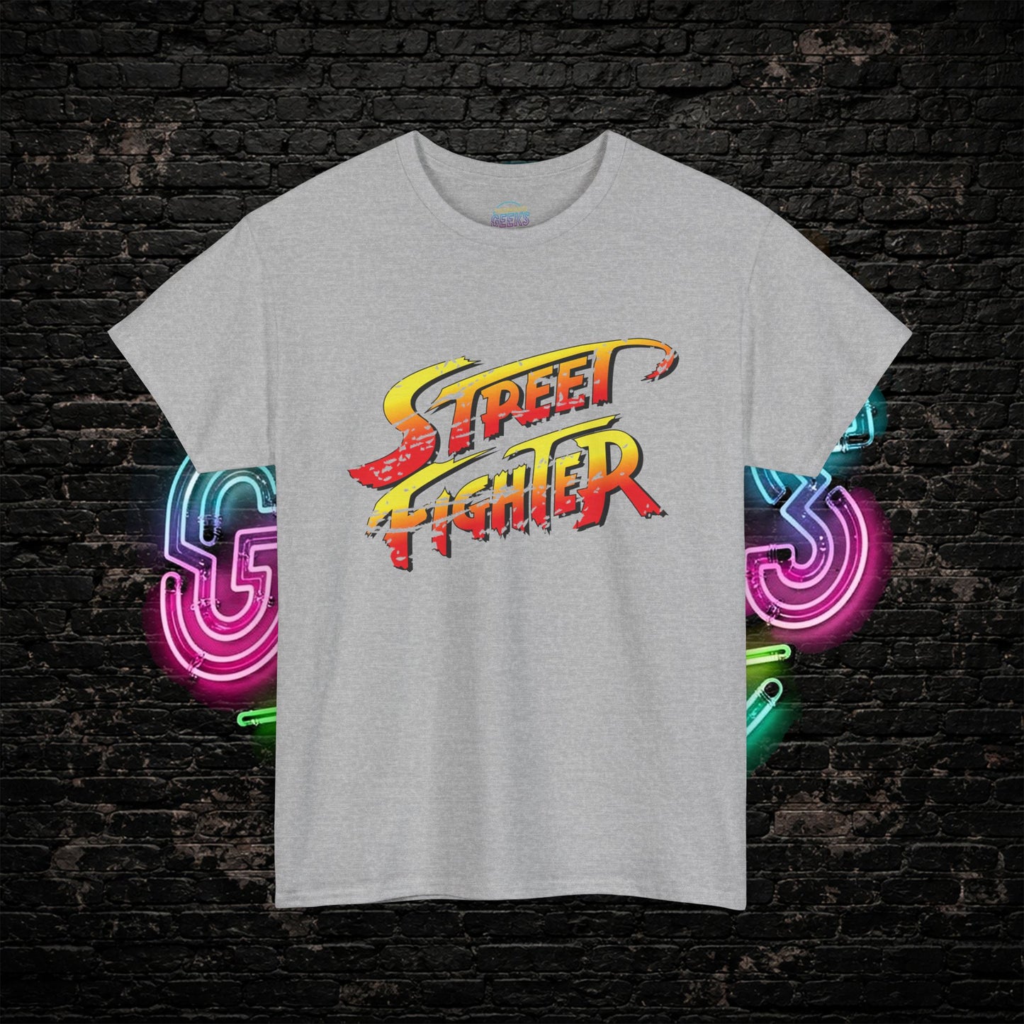 Street Fighter Inspired T-Shirt | Retro Arcade Fighter Graphic Tee | 80s 90s Video Game Shirt for Gamers & Fighting Game Fans