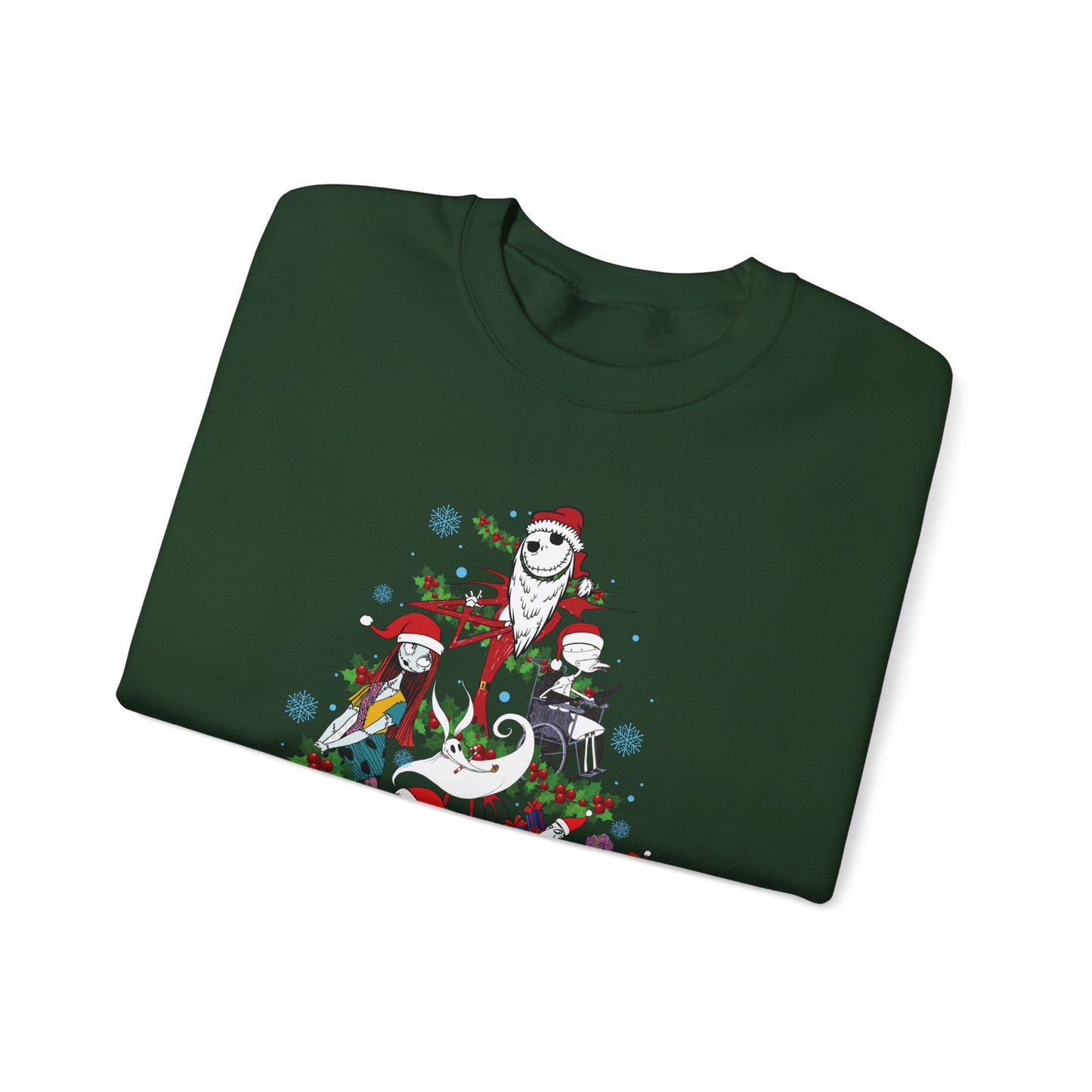 Nightmare Before Christmas Tree Sweatshirt | Jack Sally Zero Oogie Inspired Ugly Christmas Sweater | Spooky Holiday Top