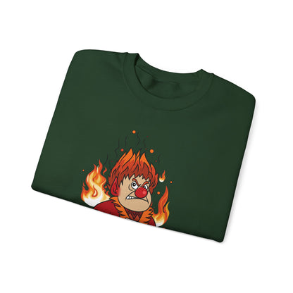 Heat Miser I'm Too Much Sweatshirt | Retro Christmas Movie Inspired Crewneck | A Year Without a Santa Claus Fan Art