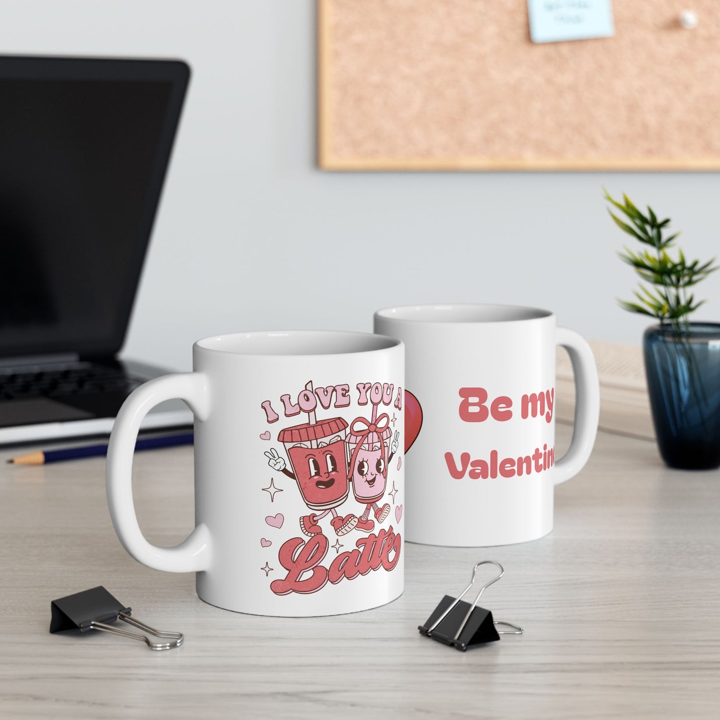I Love You a Latte Mug | Cute Valentine Coffee Cup for Couples & Coffee Lovers | 11oz / 15oz Ceramic Gift