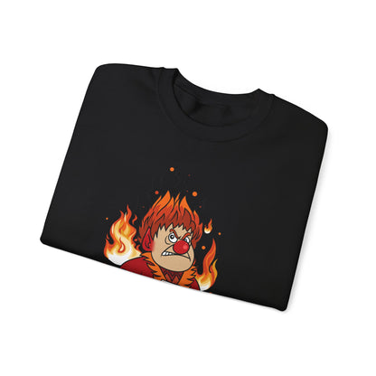 Heat Miser I'm Too Much Sweatshirt | Retro Christmas Movie Inspired Crewneck | A Year Without a Santa Claus Fan Art