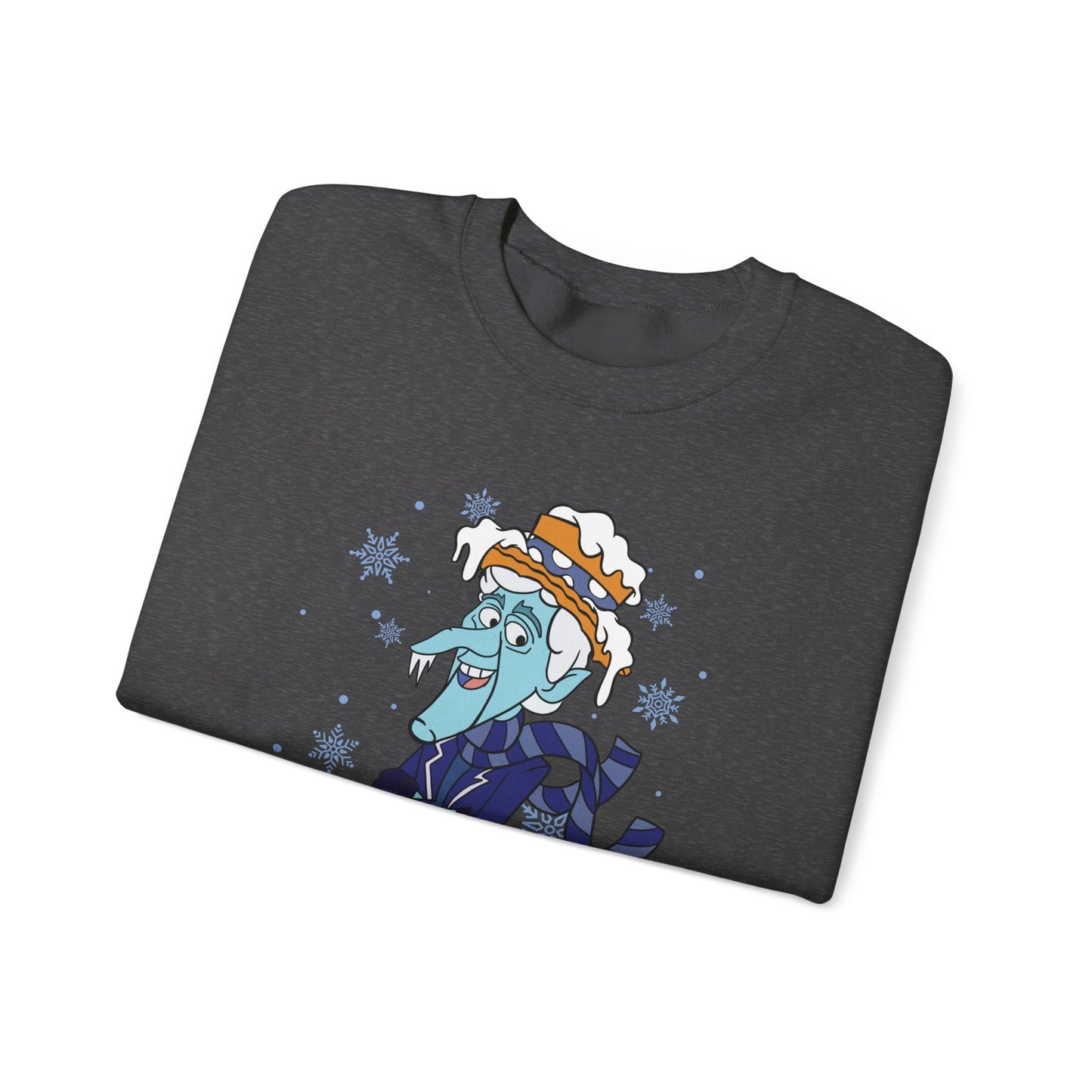Snow Miser I'm Too Much Sweatshirt | Retro Christmas Movie Inspired Crewneck | A Year Without a Santa Claus Fan Art