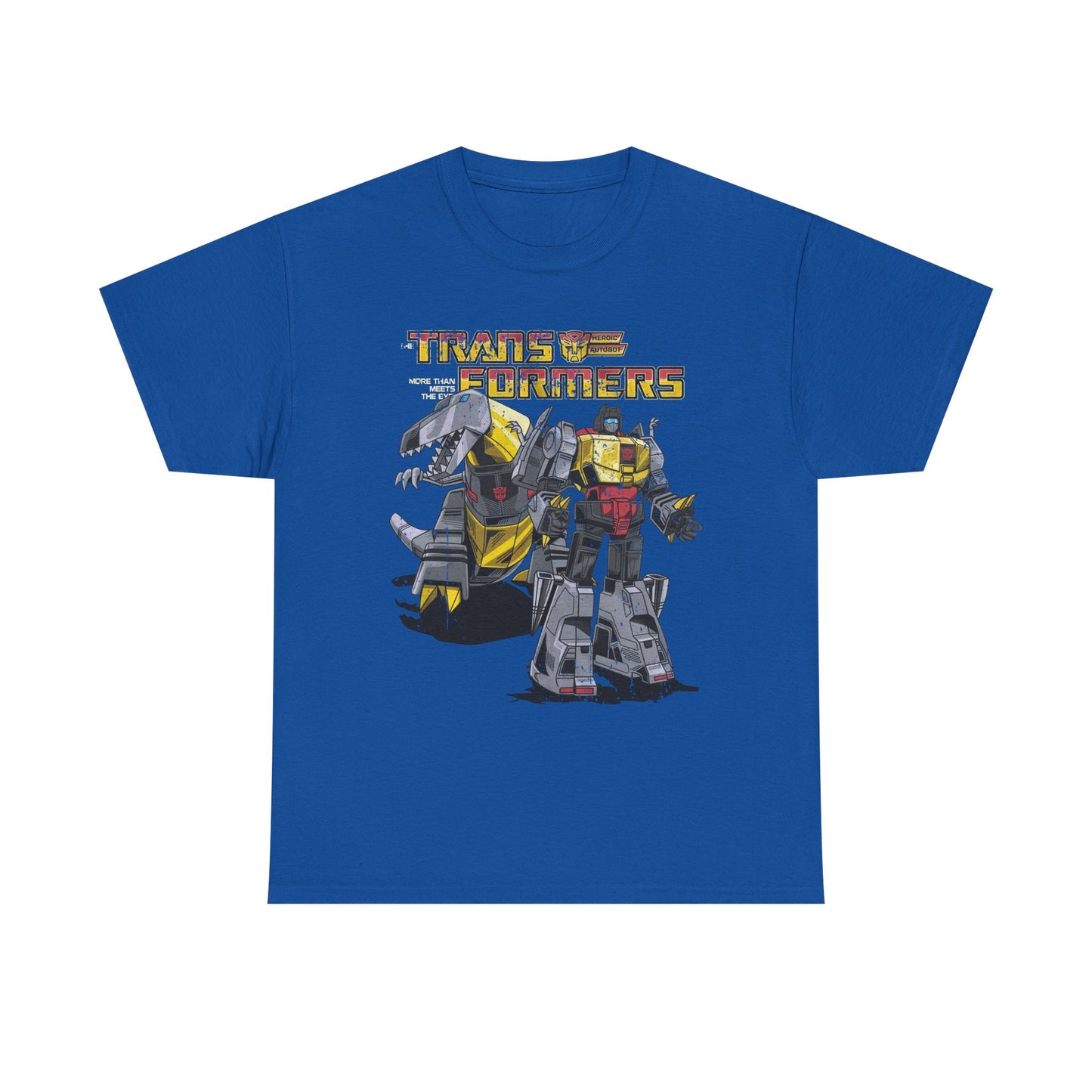 Vintage Transformers Parody T Shirt | Retro Mech Bots Distressed Tee | 80s Cartoon Robot Graphic Shirt