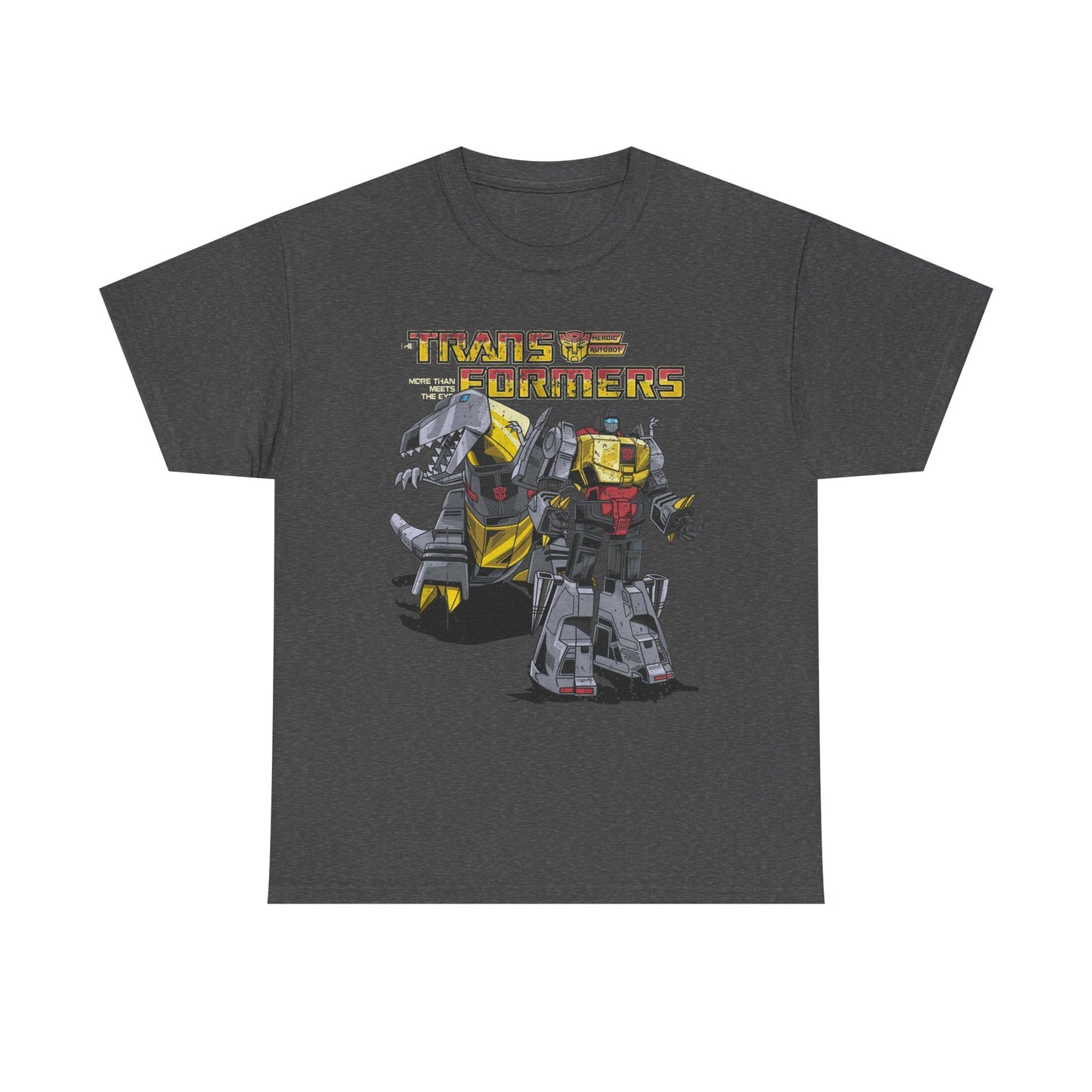 Vintage Transformers Parody T Shirt | Retro Mech Bots Distressed Tee | 80s Cartoon Robot Graphic Shirt