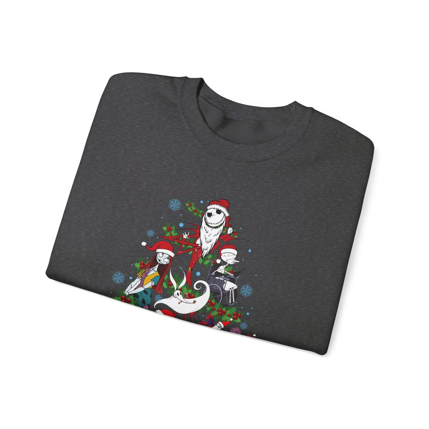 Nightmare Before Christmas Tree Sweatshirt | Jack Sally Zero Oogie Inspired Ugly Christmas Sweater | Spooky Holiday Top