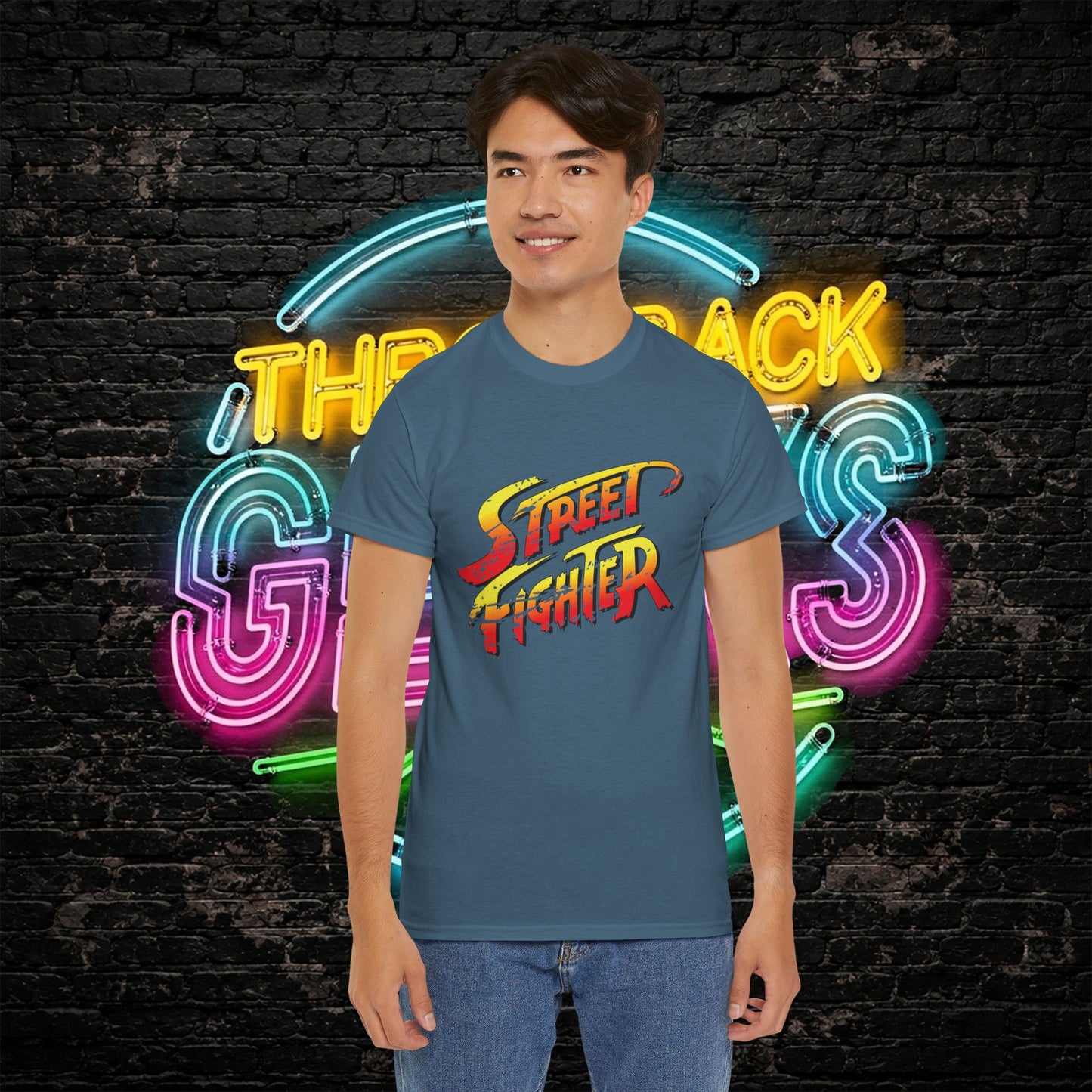 Street Fighter Inspired T-Shirt | Retro Arcade Fighter Graphic Tee | 80s 90s Video Game Shirt for Gamers & Fighting Game Fans