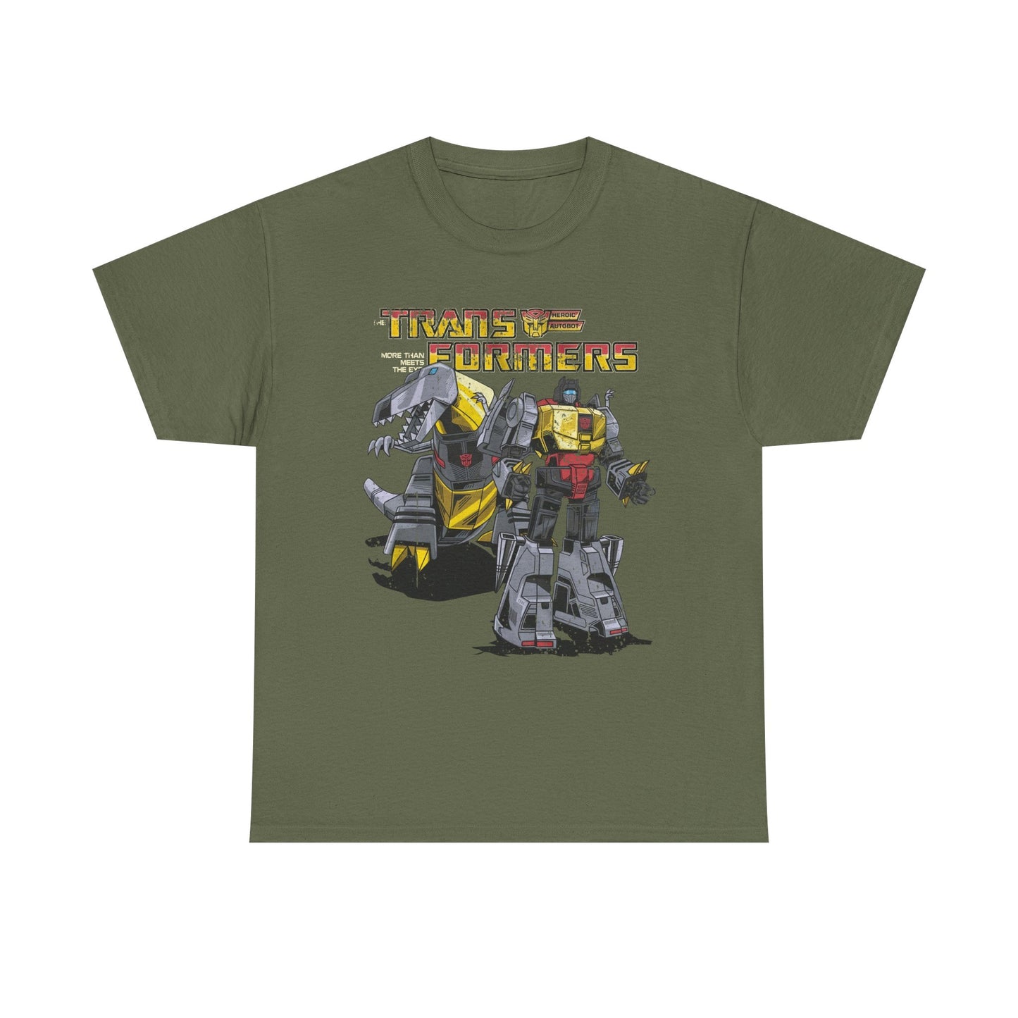 Vintage Transformers Parody T Shirt | Retro Mech Bots Distressed Tee | 80s Cartoon Robot Graphic Shirt