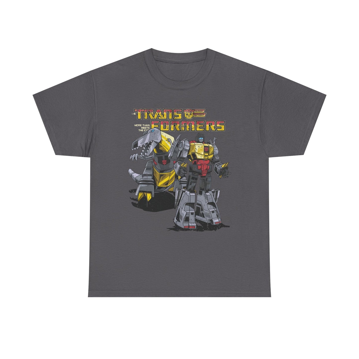 Vintage Transformers Parody T Shirt | Retro Mech Bots Distressed Tee | 80s Cartoon Robot Graphic Shirt