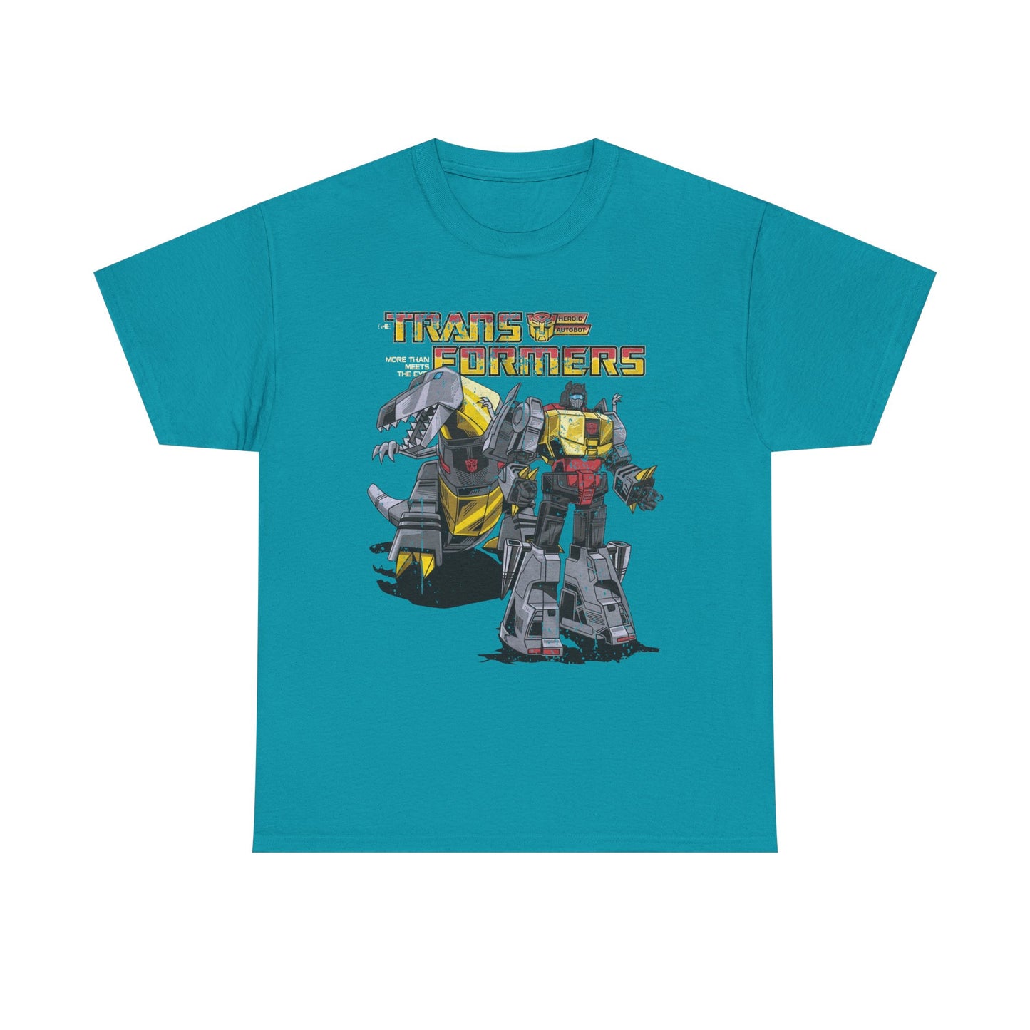 Vintage Transformers Parody T Shirt | Retro Mech Bots Distressed Tee | 80s Cartoon Robot Graphic Shirt