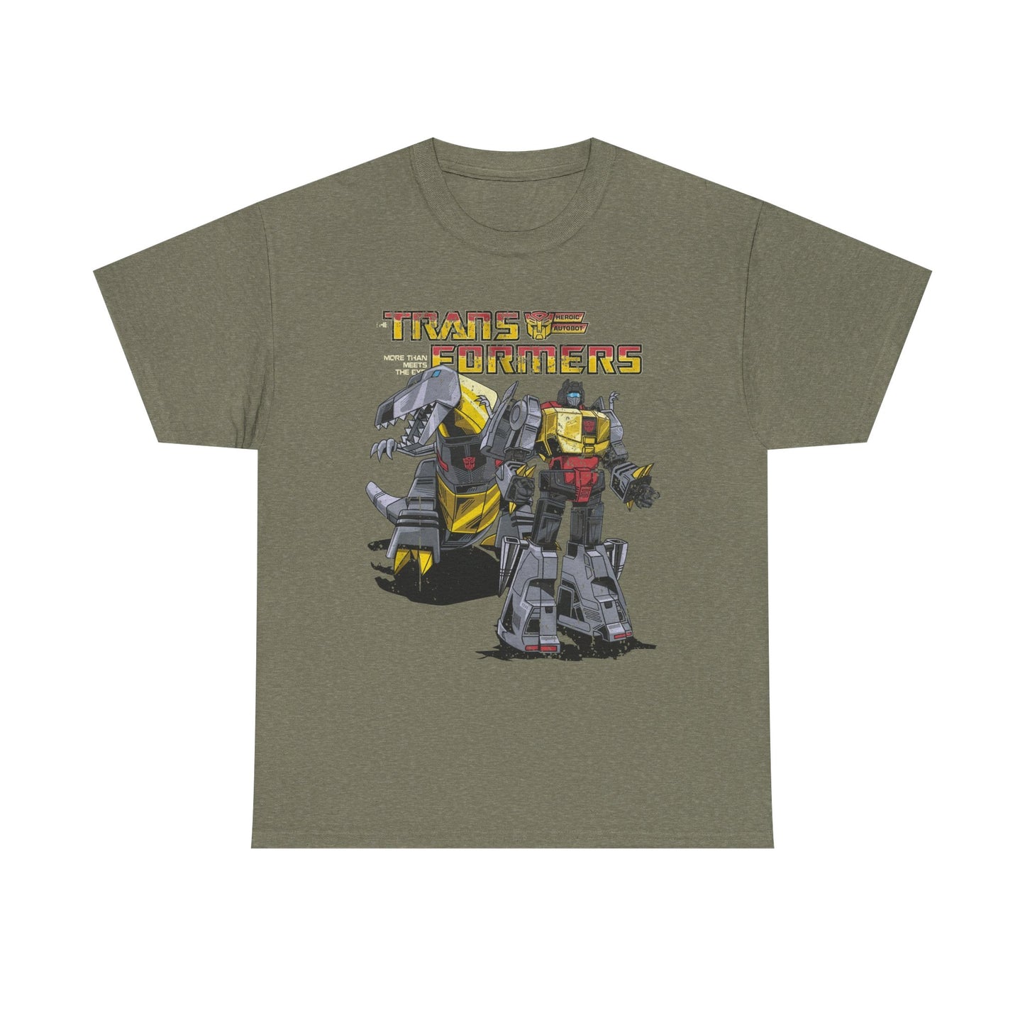 Vintage Transformers Parody T Shirt | Retro Mech Bots Distressed Tee | 80s Cartoon Robot Graphic Shirt