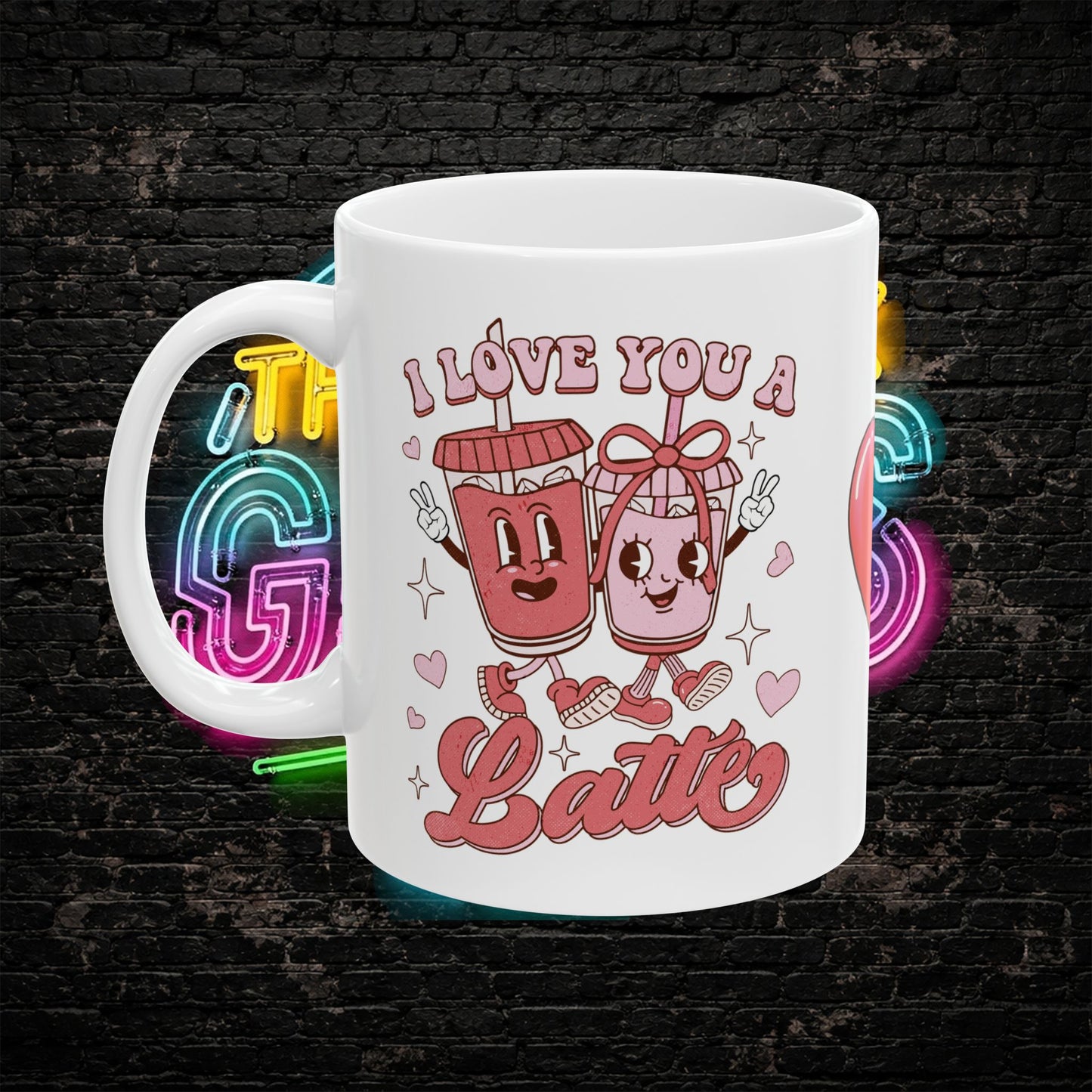 I Love You a Latte Mug | Cute Valentine Coffee Cup for Couples & Coffee Lovers | 11oz / 15oz Ceramic Gift