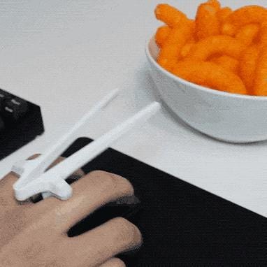 Wearable Gaming Chopsticks – Keep Hands Clean While Snacking