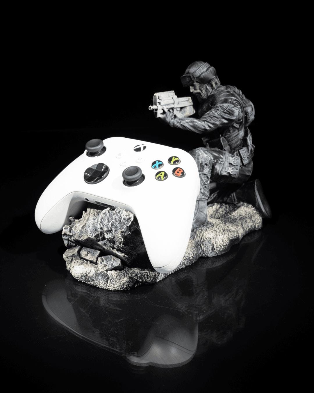 Barricade Controller Stand for Xbox & PS5 – Single or Dual Holder | 3D Printed Gaming Desk Organizer | Perfect Gift for Gamers