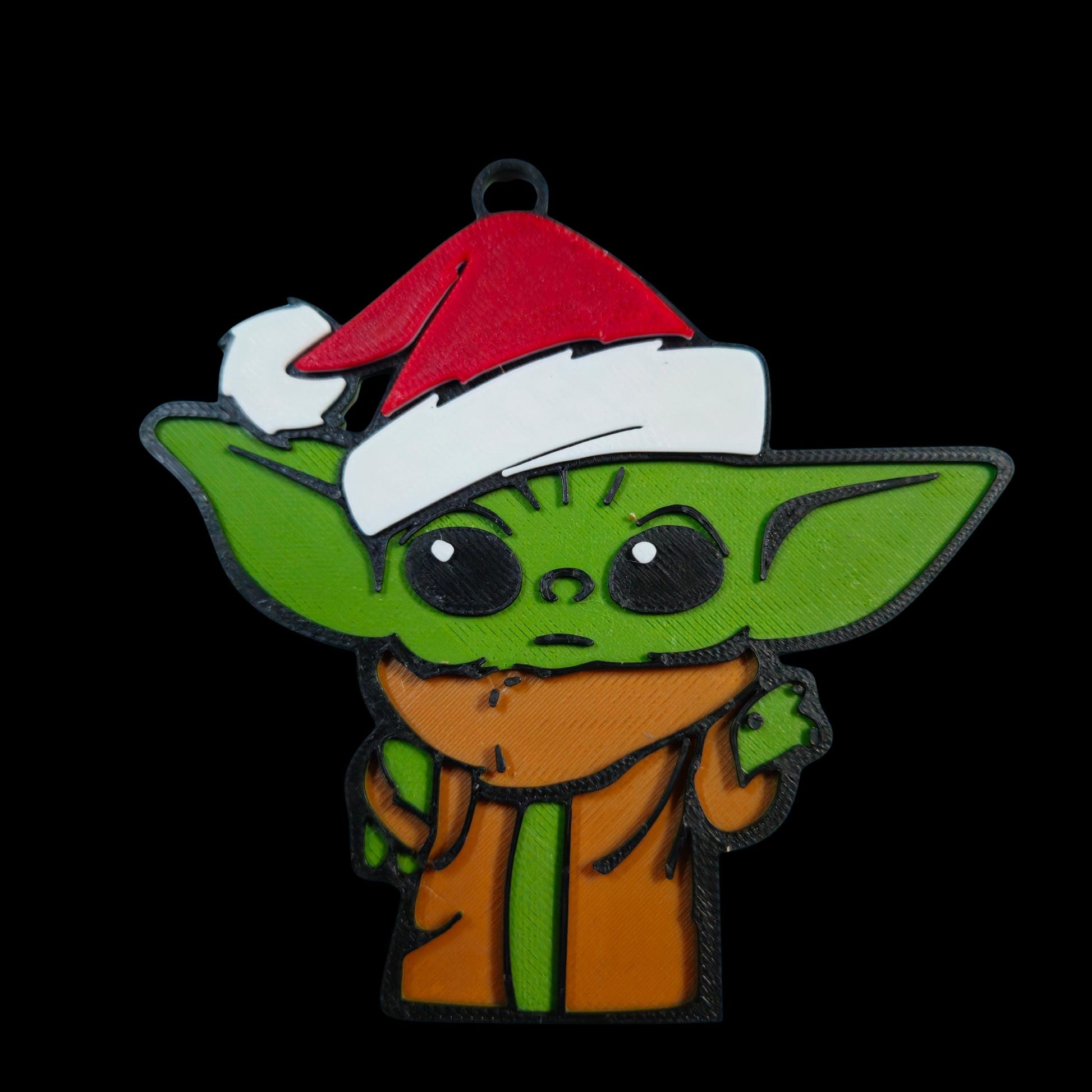 3D Printed Galaxy Sprout Christmas Ornament | Green Alien Tree Decor (3 Variants)