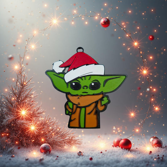 3D Printed Galaxy Sprout Christmas Ornament | Green Alien Tree Decor (3 Variants)