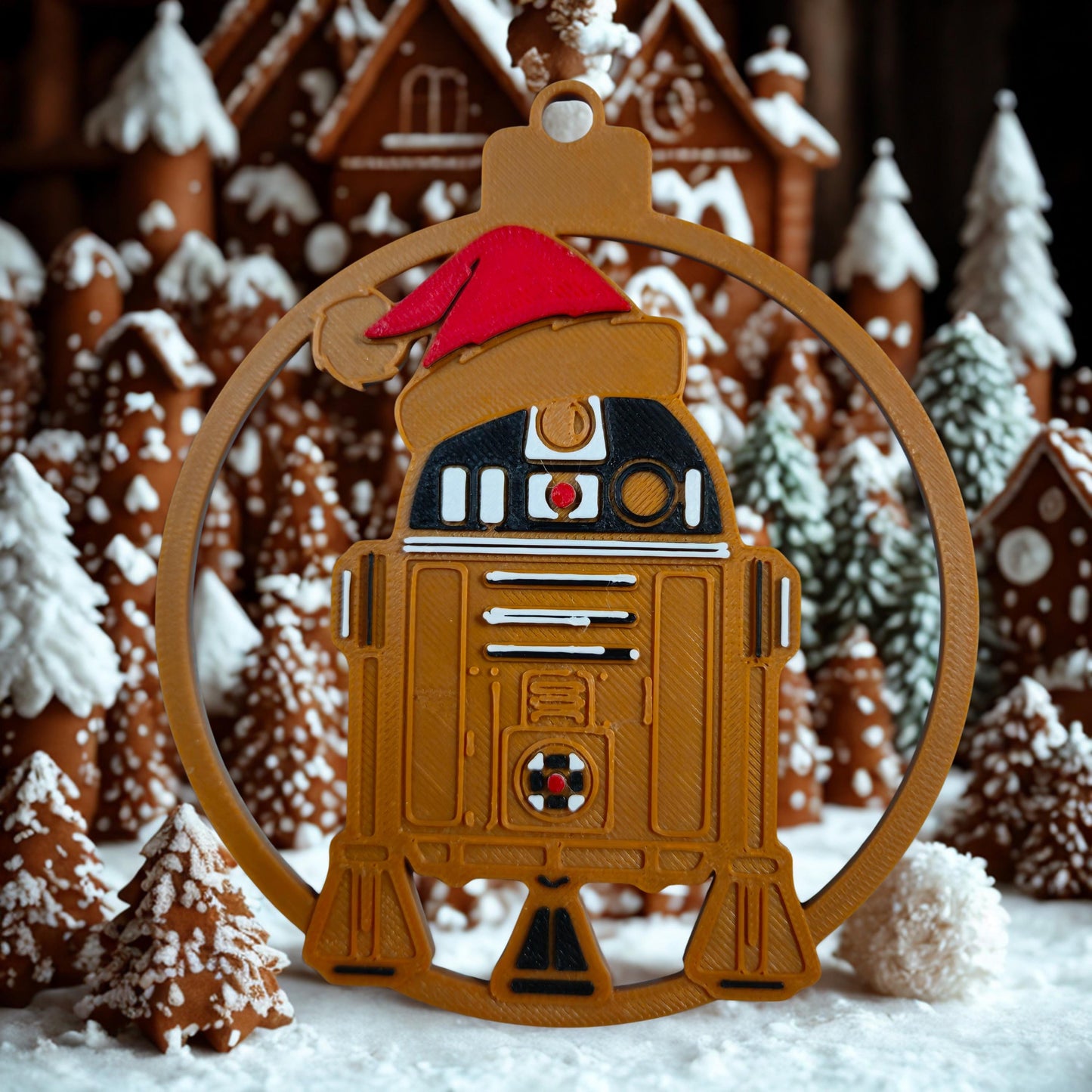 Astro Companion Droid Christmas Ornament | Blue and White Galaxy Robot Tree Decor