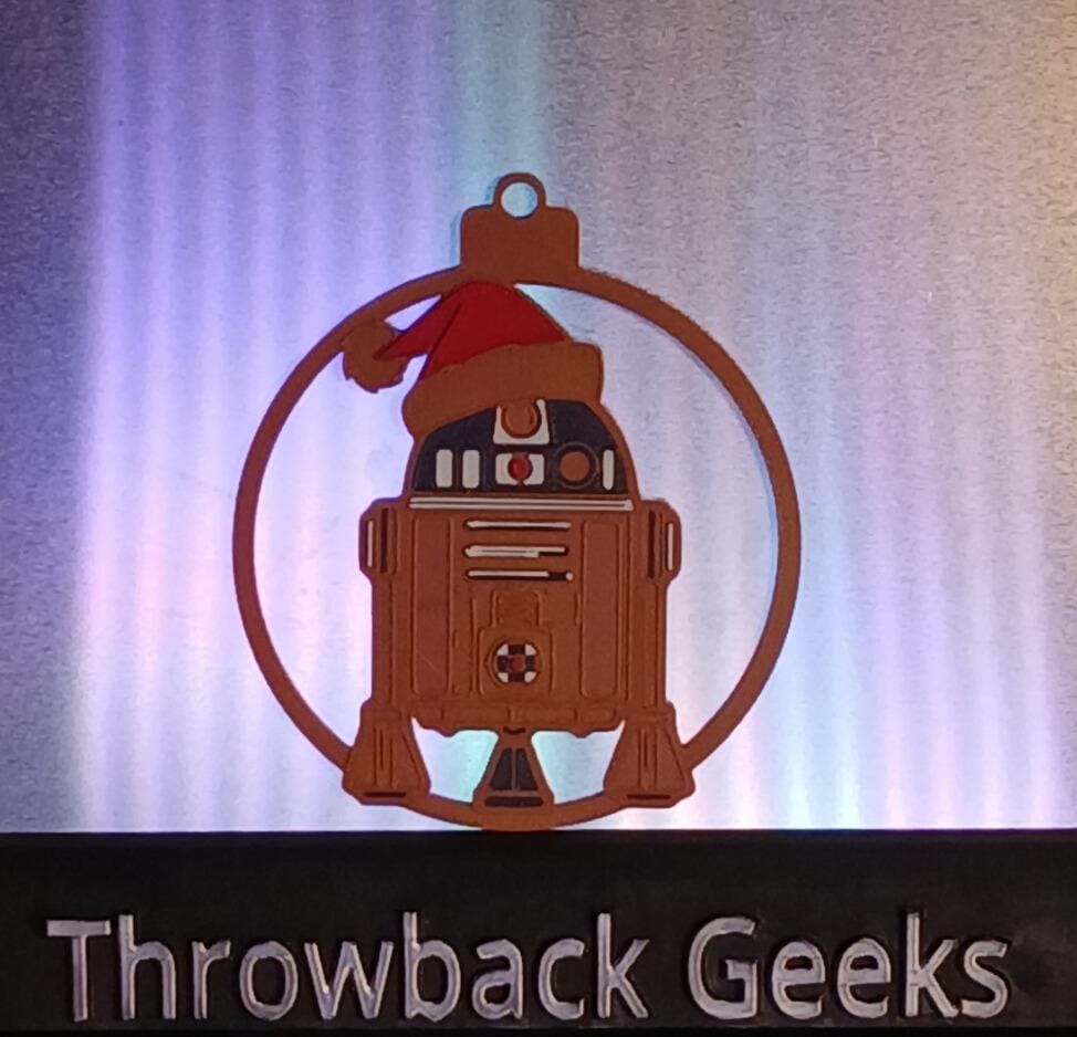 Astro Companion Droid Christmas Ornament | Blue and White Galaxy Robot Tree Decor