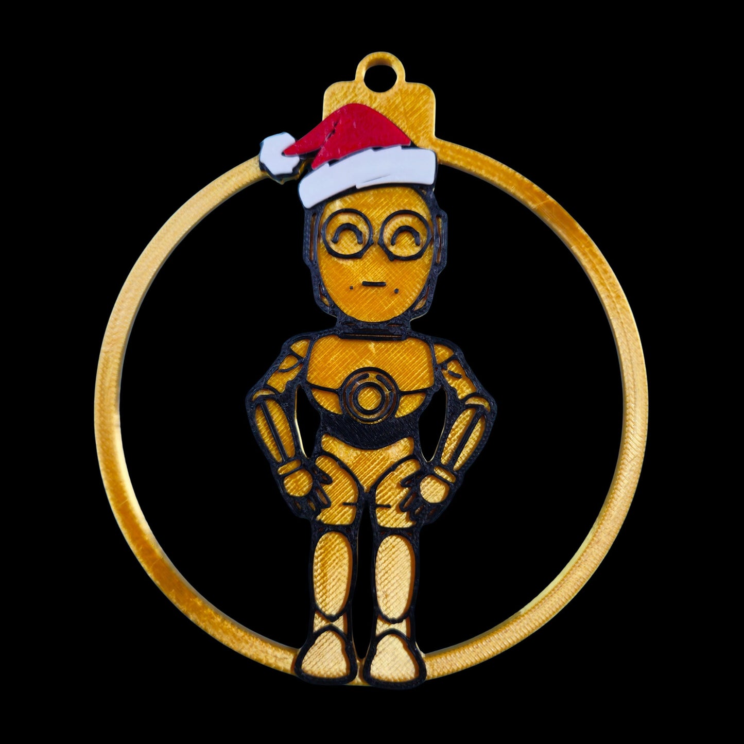 Golden Protocol Droid Christmas Ornament | 3D Printed Galaxy Robot Tree Decor