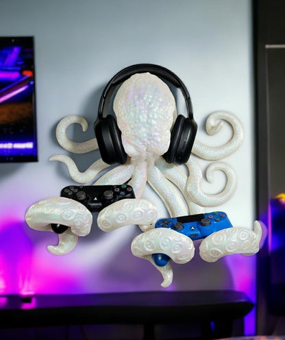 Octopus Headphone & Controller Holder: 3D Printed Gamer Decor