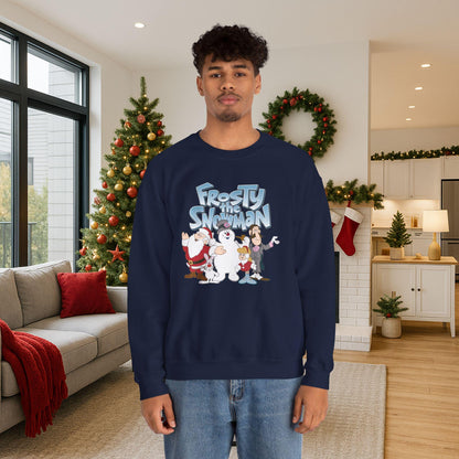 Frosty the Snowman Crewneck Sweatshirt | Holiday Cartoon Snowman Characters