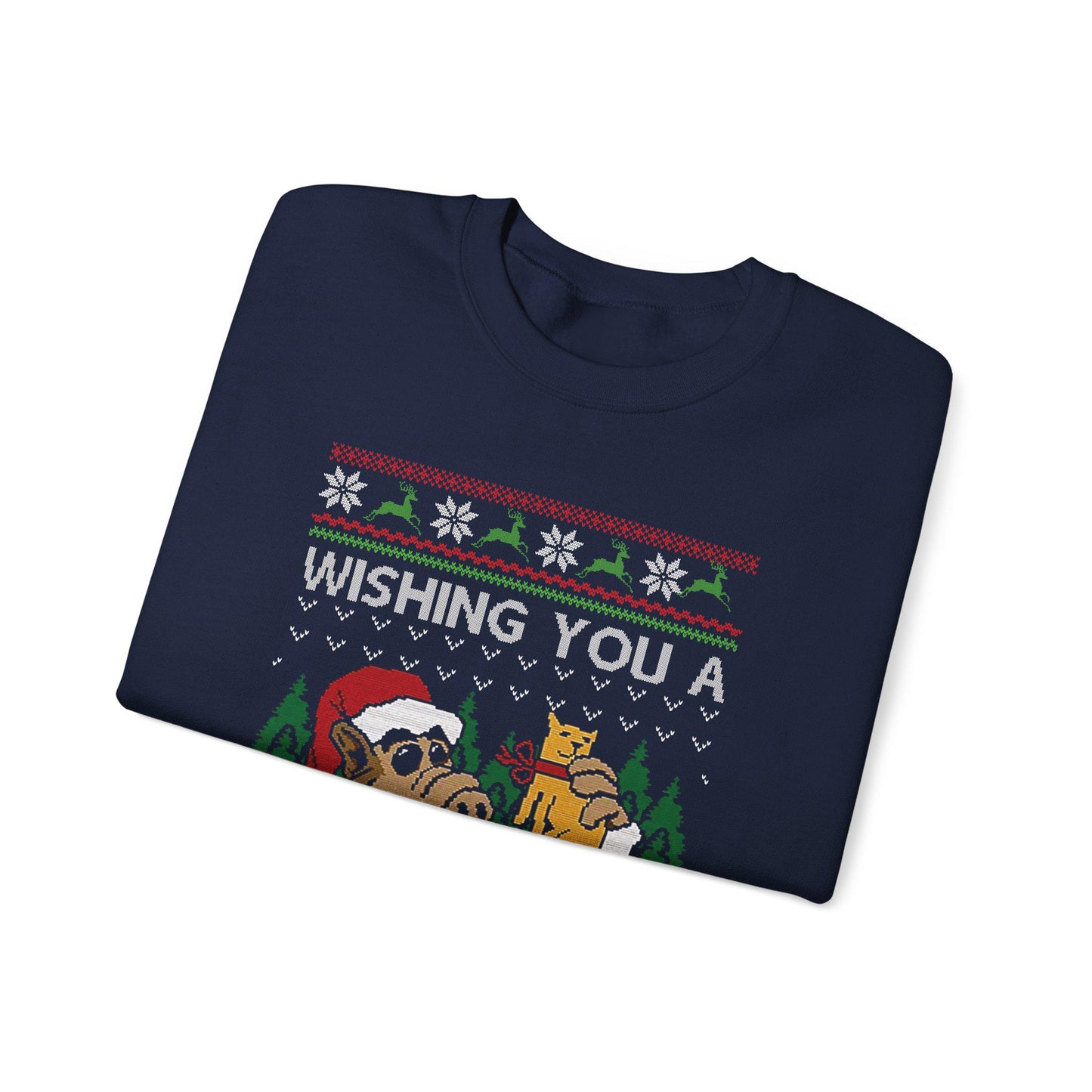 ALF Meowy Catmas Ugly Christmas Sweatshirt | 80s Sitcom Sweater