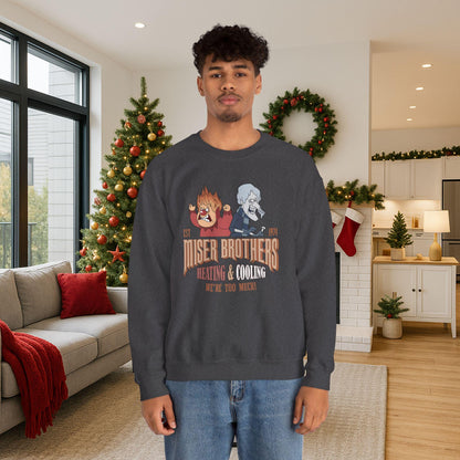 Miser Brothers Heating & Cooling Sweatshirt | Retro Christmas Crewneck