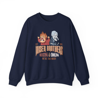Miser Brothers Heating & Cooling Sweatshirt | Retro Christmas Crewneck