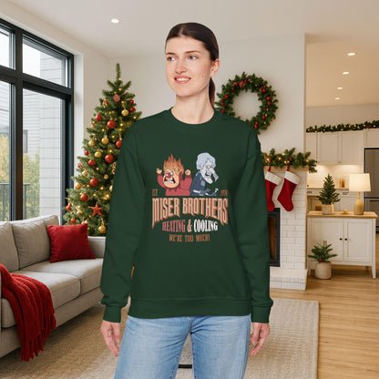 Miser Brothers Heating & Cooling Sweatshirt | Retro Christmas Crewneck