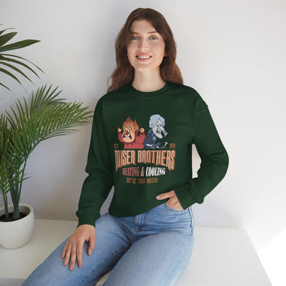 Miser Brothers Heating & Cooling Sweatshirt | Retro Christmas Crewneck