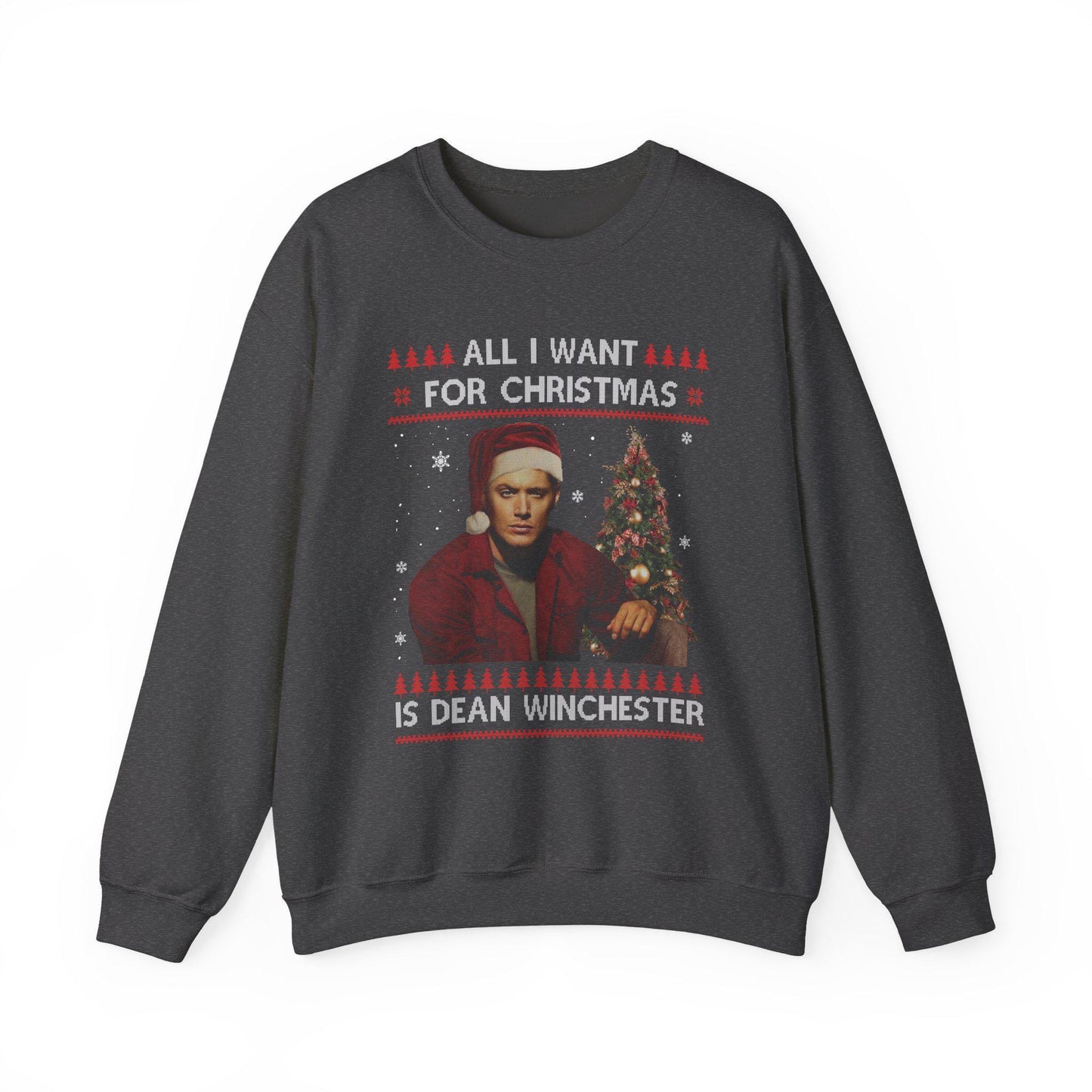 Supernatural Dean Winchester Christmas Sweatshirt | All I Want For Christmas Ugly Sweater Shirt