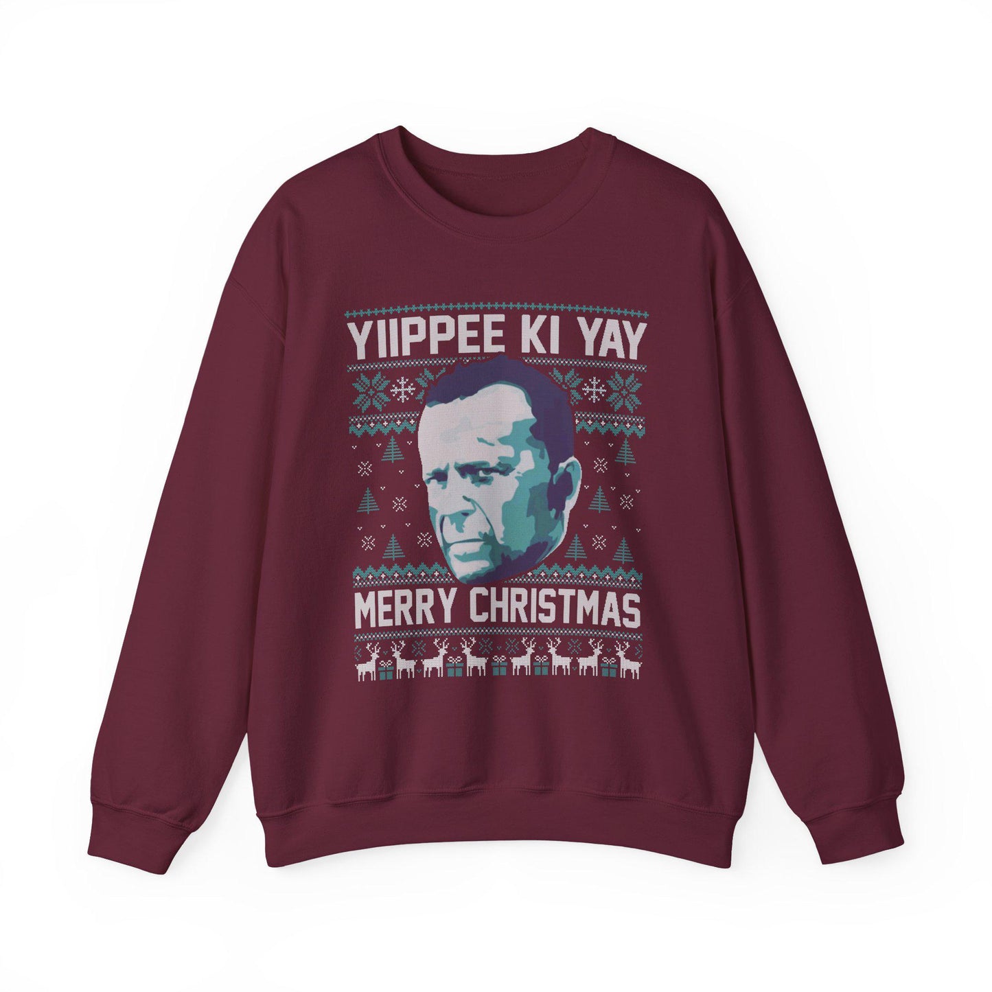 Yippee Ki Yay Sweatshirt | Die Hard Inspired Ugly Christmas Crewneck