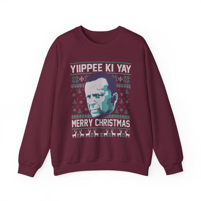 Yippee Ki Yay Sweatshirt | Die Hard Inspired Ugly Christmas Crewneck