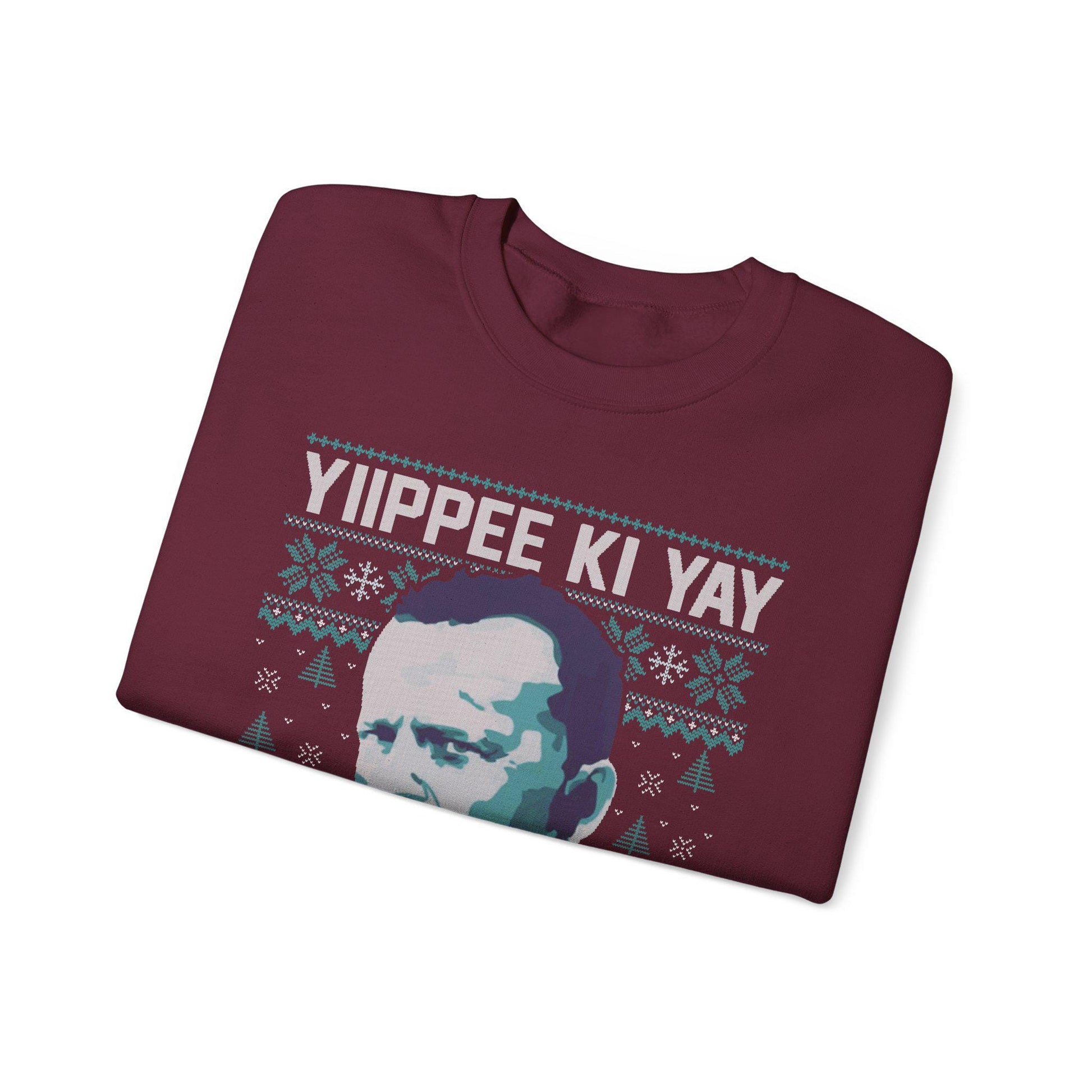 Yippee Ki Yay Sweatshirt | Die Hard Inspired Ugly Christmas Crewneck