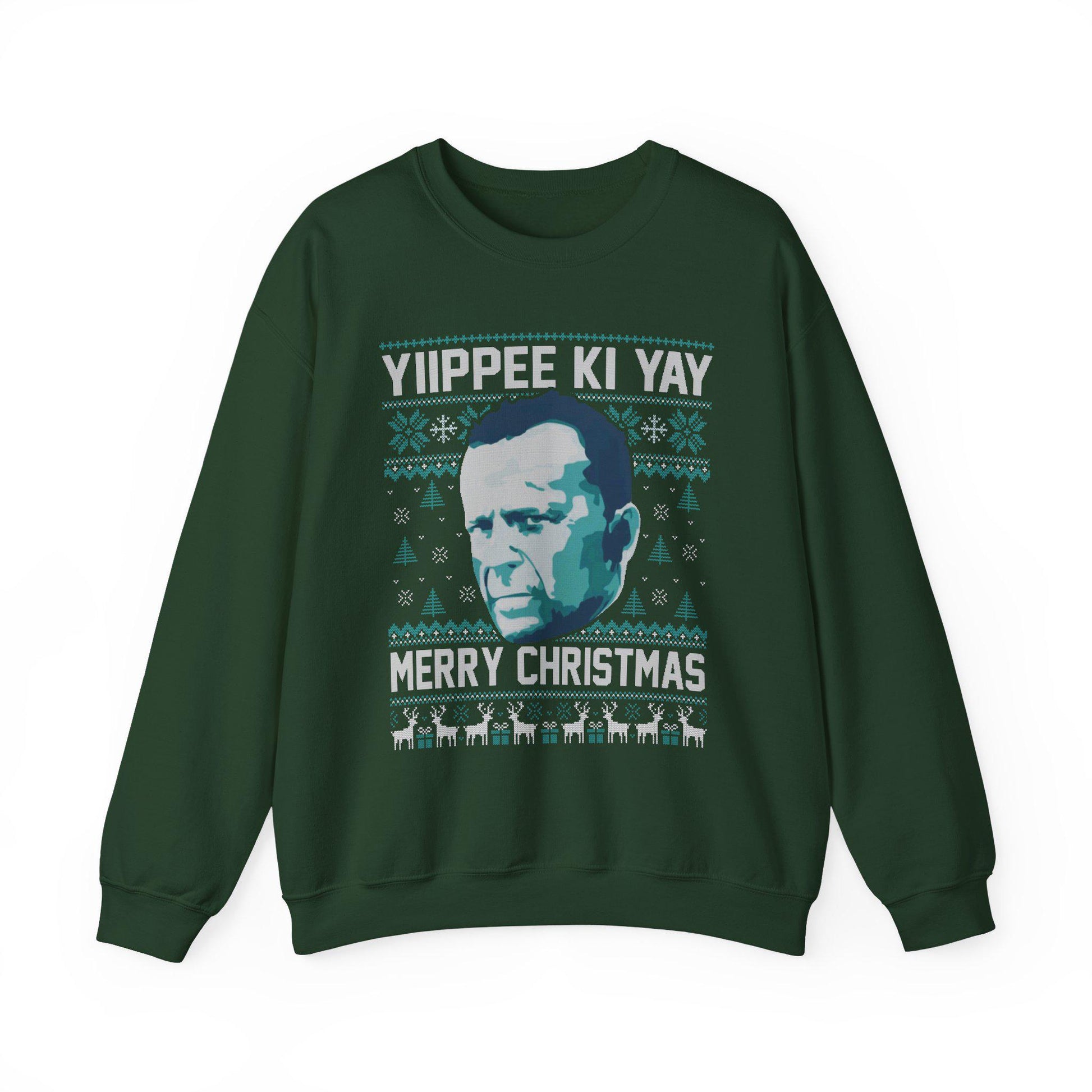 Yippee Ki Yay Sweatshirt | Die Hard Inspired Ugly Christmas Crewneck