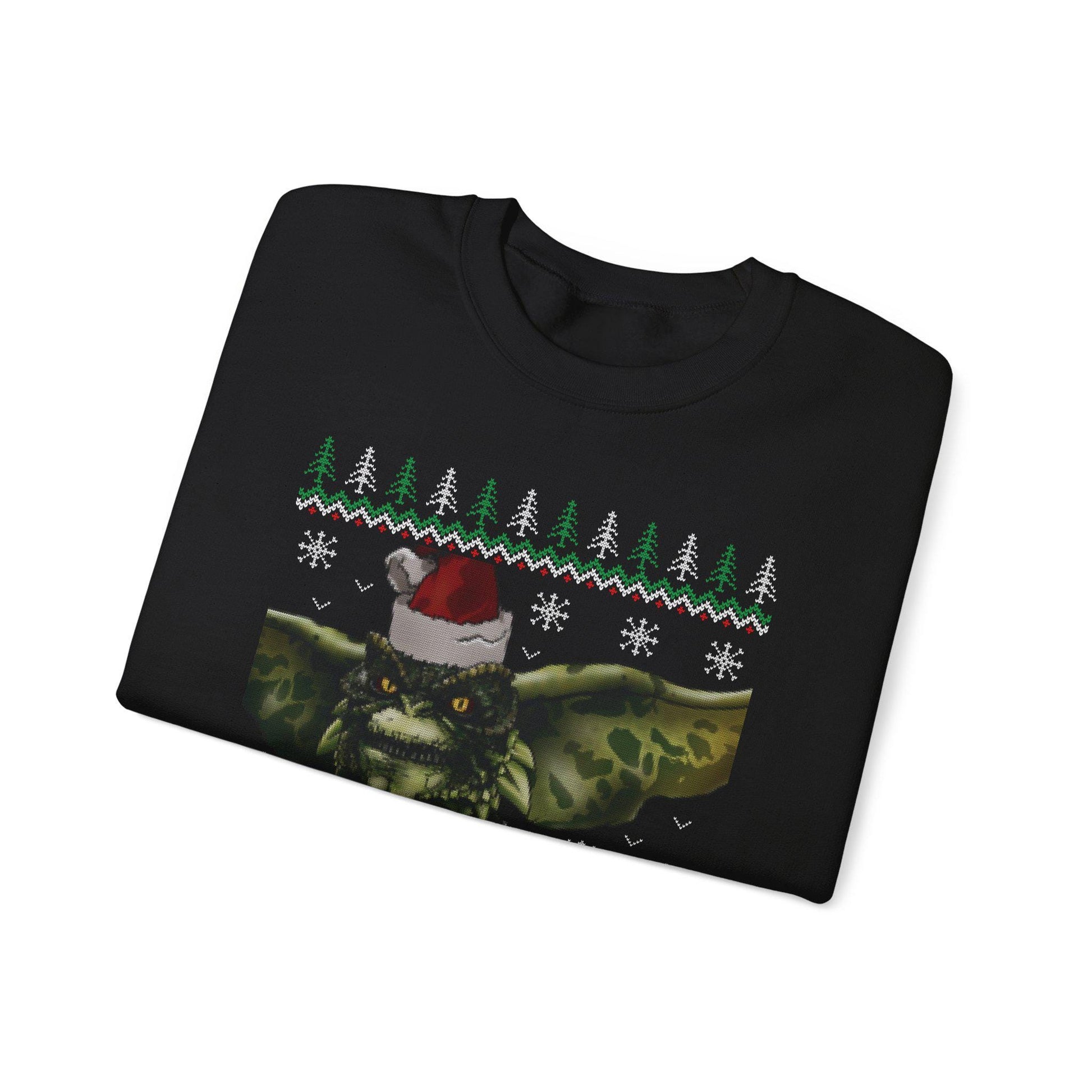 Gremlins Stripe Ugly Christmas Sweatshirt | Retro Movie Holiday Top